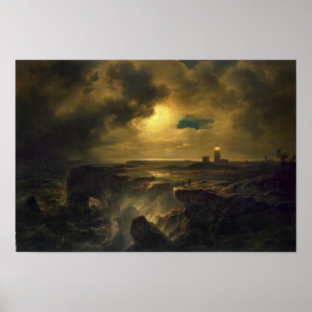Helgoland in Moonlight, 1851 Poster (Front)