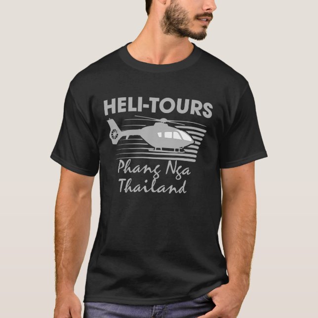 Heli Tours Phang Nga Thailand  Fake Helicopter Tou T-Shirt (Front)