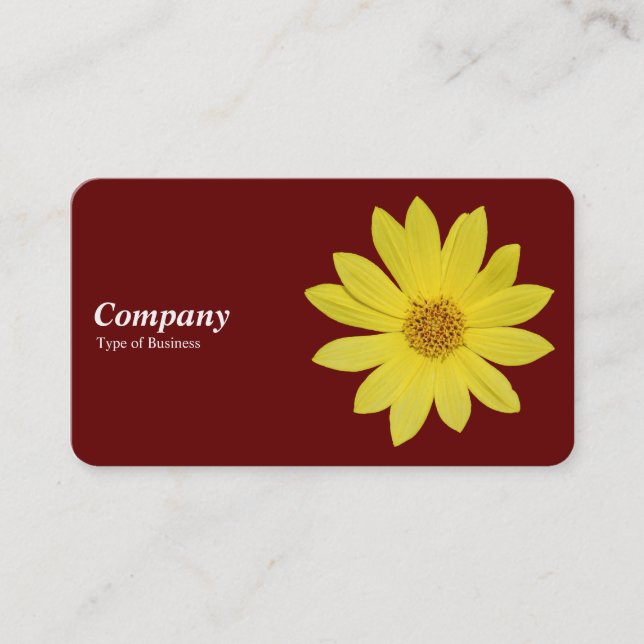 Helianthus 'Lemon Queen' Sunflower - Dark Red Business Card (Front)
