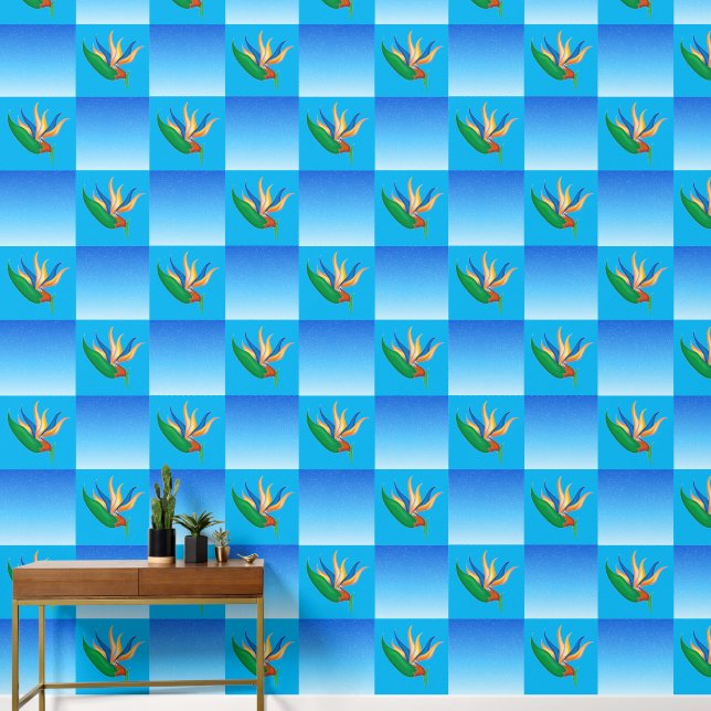 Heliconia Flower Wallpaper (Hallway)