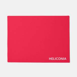 Heliconia red colour name doormat