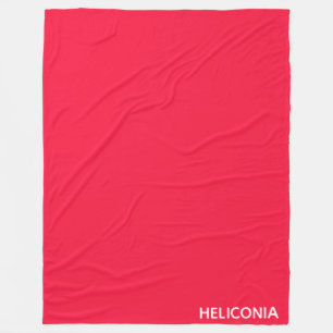 Heliconia red colour name fleece blanket