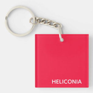 Heliconia red colour name key ring