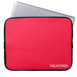 Heliconia red colour name laptop sleeve