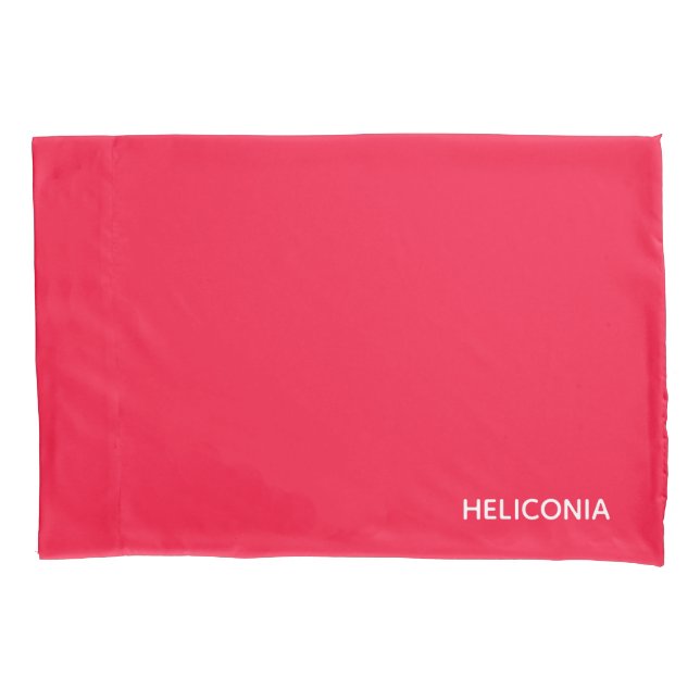 Heliconia red colour name pillowcase (Front)
