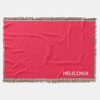 Heliconia red colour name throw blanket