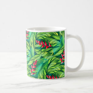 Heliconia tropical floral coffee mug