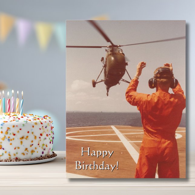 Helicopter Aeroplane photo, Cool Aviation Birthday Postcard (Creator Uploaded)