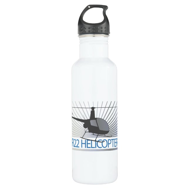Helicopter Aircraft 710 Ml Water Bottle (Front)