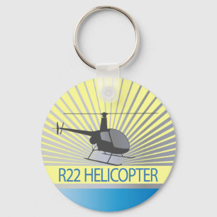 Helicopter Aircraft Key Ring