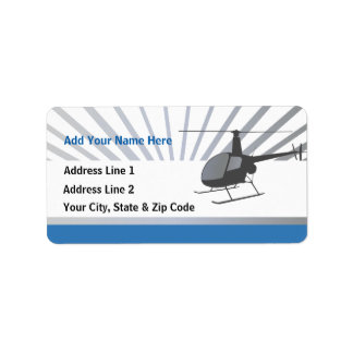 Helicopter Aircraft Label