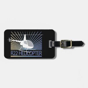 Helicopter Aircraft Luggage Tag