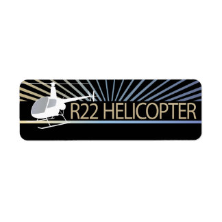 Helicopter Aircraft Return Address Label