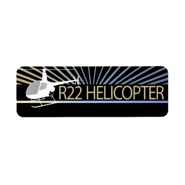 Helicopter Aircraft Return Address Label (Front)