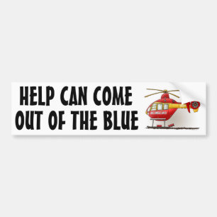 Helicopter Ambulance Bumper Sticker HCOB