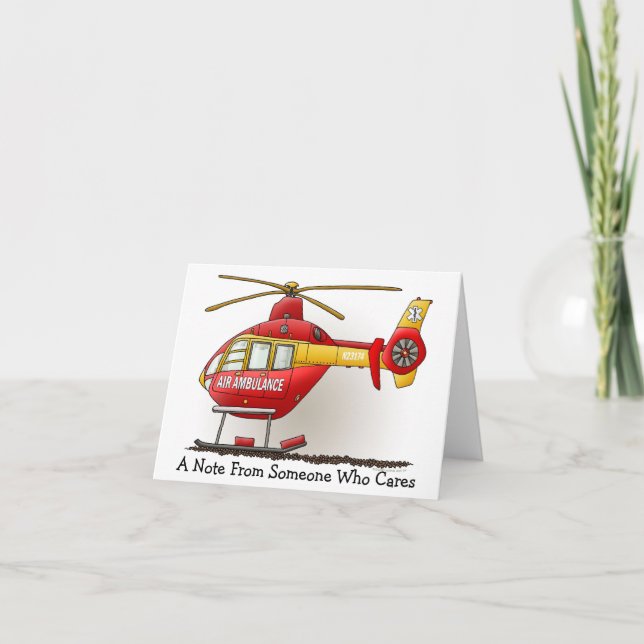 Helicopter Ambulance Note Card (Front)