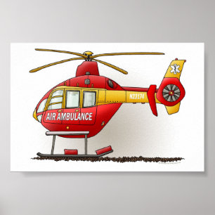 Helicopter Ambulance Poster
