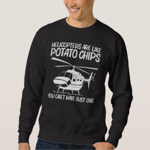 Helicopter Art For Men Women Aircraft Chopper _4 Sweatshirt