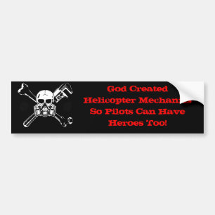 Helicopter Aviation Mechanic Bumper Sticker