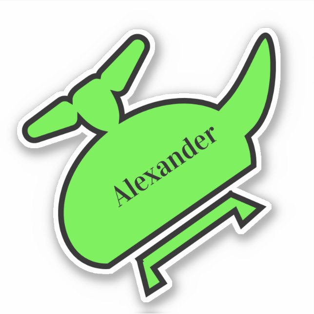 Helicopter Birthday Party Favour (Front)