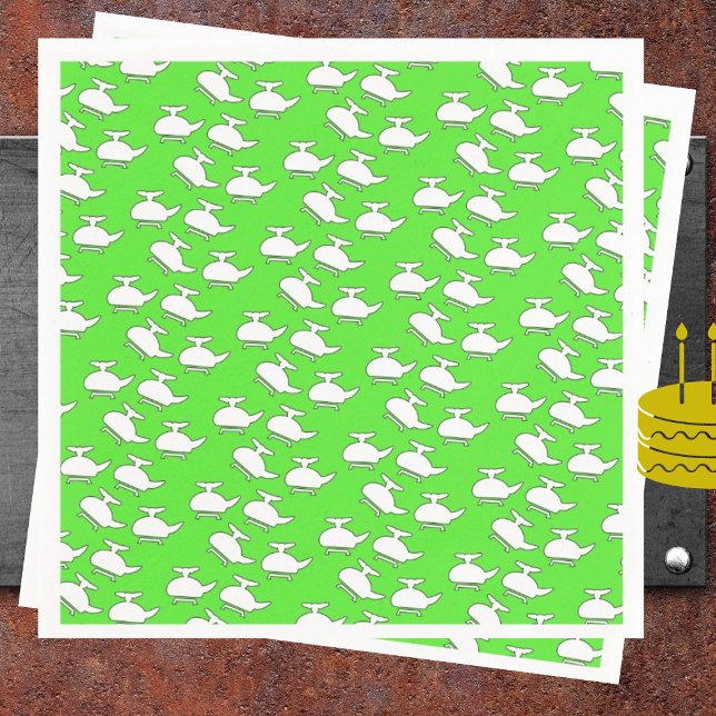 Helicopter Birthday Party Napkin (Creator Uploaded)