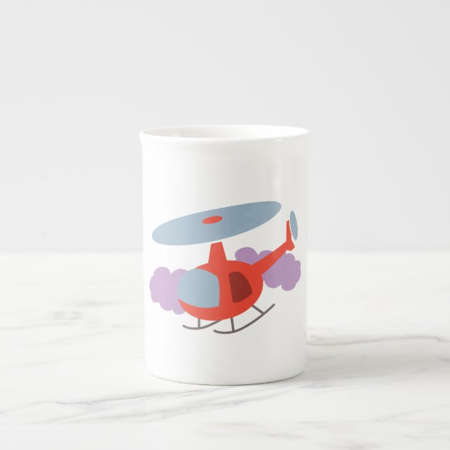 Helicopter Bone China Mug (Front)