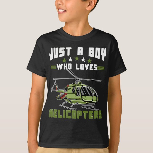 Helicopter Boy Future Pilot T-Shirt (Front)