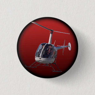 Helicopter Button / Pin Cool Helicopter Button