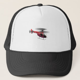 Helicopter Cartoon Trucker Hat