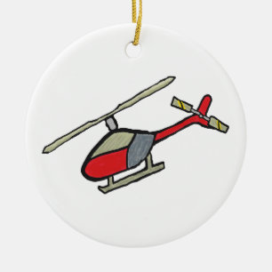 Helicopter Ceramic Ornament
