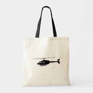 Helicopter Chopper Silhouette Customise Colour Tote Bag