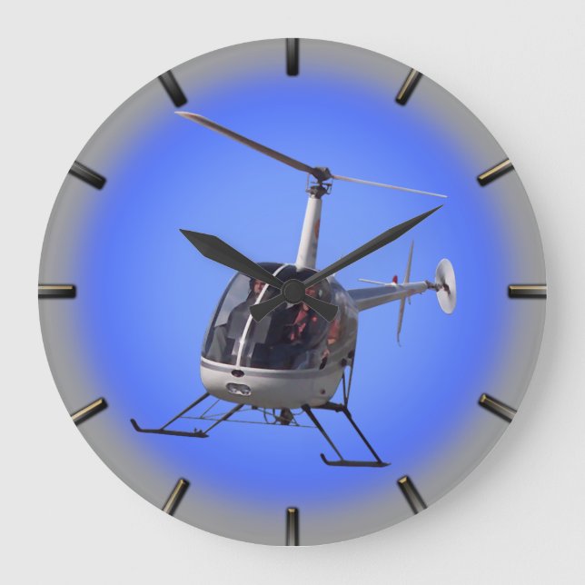 Helicopter Clock Cool Helicopter Wall Clock (Front)