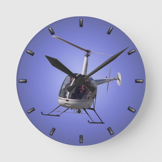 Helicopter Clock Flying Helicopter Wall Clock Gift (Front)