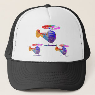 HELICOPTER  DISPLAY TRUCKER HAT