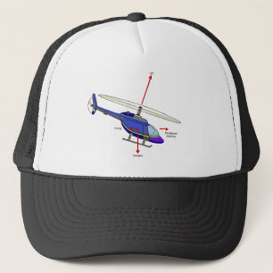 Helicopter Flight Diagram Trucker Hat