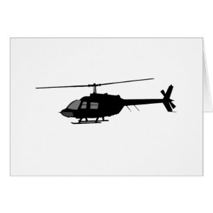 Helicopter Flying Silhouette Customise Colour