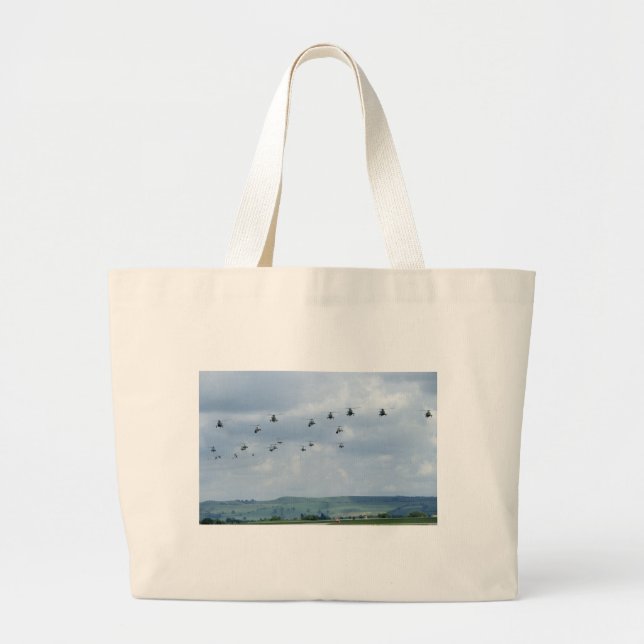 Helicopter flypast large tote bag (Front)