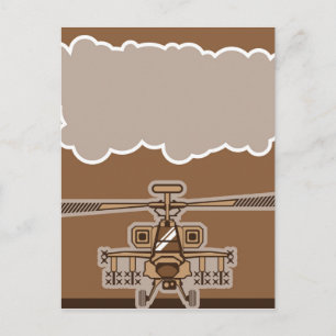 Helicopter Front Postcard