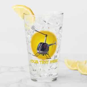 Helicopter Glass Personalised Chopper Glasses