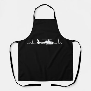 Helicopter Heartbeat for Pilots and Aviators Apron