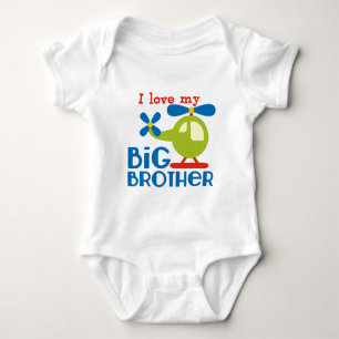 Helicopter I Love my Big Brother Baby Bodysuit