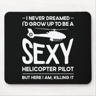 Helicopter Lot Design For Men Women Helicopter Lov Mouse Pad