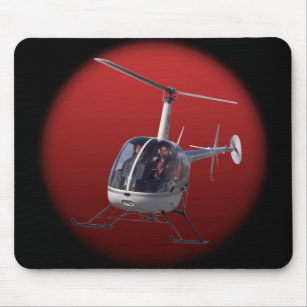 Helicopter Mousepad Flying Chopper Helicopter Gift