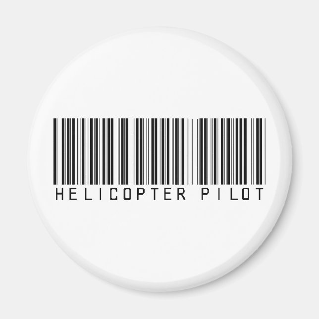 Helicopter Pilot Bar Code Magnet (Front)
