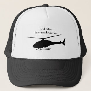 Helicopter Pilot Silhouette Flying Quote Trucker Hat