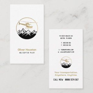 Helicopter Pilot   Transportation Business Card