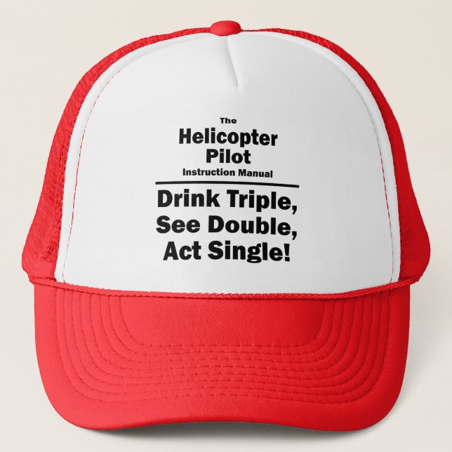 helicopter pilot trucker hat (Front)