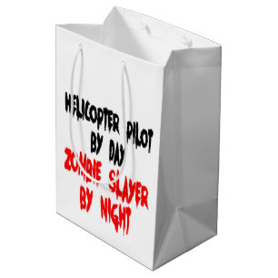 Helicopter Pilot Zombie Slayer Medium Gift Bag