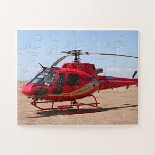 Helicopter, red, aircraft jigsaw puzzle