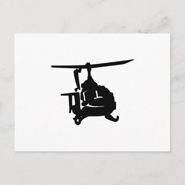 Helicopter Silhouette Postcard (Front)